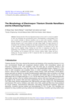The morphology of electrospun titanium dioxide nanofibers and Its influencing factors