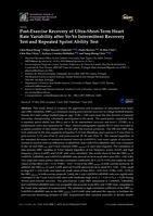 Post-Exercise Recovery of Ultra-Short-Term Heart Rate Variability after Yo-Yo Intermittent Recovery Test and Repeated Sprint Ability Test