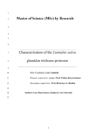 Characterization of the Cannabis sativa glandular trichome proteome