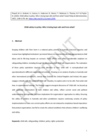 Child safety in policy: who is being kept safe and from what?