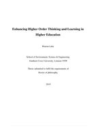 Enhancing higher order thinking and learning in higher education