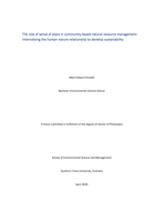The role of sense of place in community-based natural resource management : internalising the human-nature relationship to develop sustainability