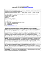 The Australian version of the Birth Satisfaction Scale-Revised (BSS-R): Development and measurement properties