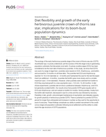 Diet flexibility and growth of the early herbivorous juvenile crown-of-thorns sea star, implications for its boom-bust population dynamics