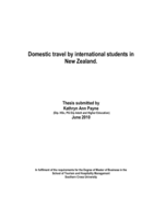 Domestic travel by international students in New Zealand