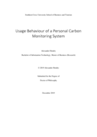 Usage behaviour of a personal carbon monitoring system