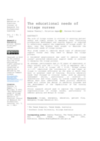 The educational needs of triage nurses
