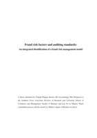 Fraud risk factors and auditing standards : an integrated identification of a fraud risk management model