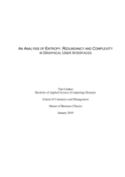 An analysis of entropy, redundancy and complexity in graphical user interfaces