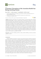 Consumers’ perceptions of the Australian Health Star Rating Labelling Scheme