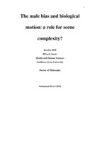 The male bias and biological motion : a role for scene complexity?