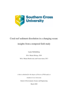 Coral reef sediment dissolution in a changing ocean : insights from a temporal field study