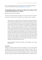 Parenting Black children in White spaces: Skilled African migrants reflect on their parenting experiences in Australia