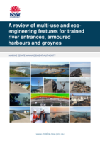A review of multi-use and eco-engineering features for trained river entrances, armoured harbours and groynes