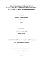 Genetic characterisation of cannabinoid composition in a diverse <em>Cannabis</em> germplasm collection