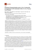Chemical Characterization and in Vitro Cytotoxicity on Squamous Cell Carcinoma Cells of Carica papaya Leaf Extracts