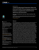Traditional Aboriginal Preparation Alters the Chemical Profile of Carica papaya Leaves and Impacts on Cytotoxicity towards Human Squamous Cell Carcinoma