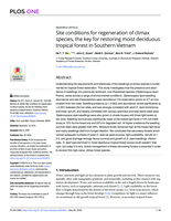 Site conditions for regeneration of climax species, the key for restoring moist deciduous tropical forest in Southern Vietnam