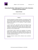 Hinterland Gothic: Subtropical Excess in the Literature of South East Queensland