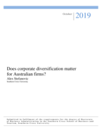 Does corporate diversification matter for Australian firms?