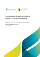Postvention following a suicide at school: a literature summary
