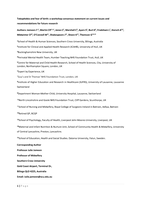 Tokophobia and fear of birth: a workshop consensus statement on current issues and recommendations for future research