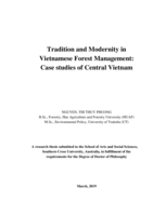Tradition and modernity in Vietnamese forest management : case studies of Central Vietnam