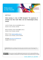 Online learning in a time of COVID disruption? The experiences of principals from New South Wales rural and disadvantaged primary schools