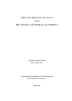 Seed and seedling ecology in a secondary subtropical rainforest