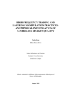 High-frequency trading and layering manipulation practices: An empirical investigation of Australian market quality