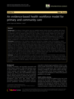 An evidence-based health workforce model for primary and community care