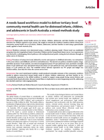 A needs-based workforce model to deliver tertiary-level community mental health care for distressed infants, children, and adolescents in South Australia: a mixed-methods study