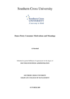 Dance party consumer motivations and meanings
