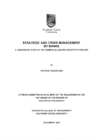 Strategic and crisis management by banks : a comparative study of the commercial banking industry in Thailand