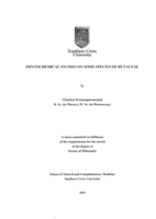 Phytochemical studies on some species of Rutaceae
