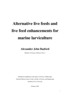 Alternative live feeds and live feed enhancements for marine larviculture