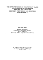 The effectiveness of competency based management development and the relationship between individual and business performance