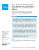 Rocks of different mineralogy show different temperature characteristics: implications for biodiversity on rocky seashores