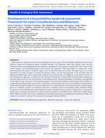 Development of a Bioavailability-Based Risk Assessment Framework for Nickel in Southeast Asia and Melanesia