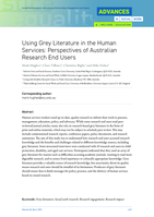 Using Grey Literature in the Human Services: Perspectives of Australian Research End Users