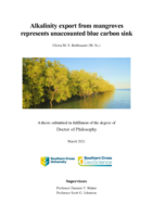 Alkalinity export from mangroves represents unaccounted blue carbon sink