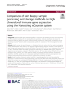Comparison of skin biopsy sample processing and storage methods on high dimensional immune gene expression using the Nanostring nCounter system