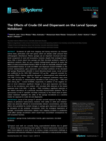 The Effects of Crude Oil and Dispersant on the Larval Sponge Holobiont