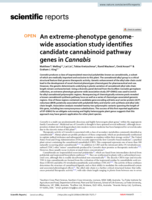 An extreme-phenotype genome-wide association study identifies candidate cannabinoid pathway genes in Cannabis