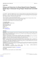 Efficacy and Outcomes of a Music-Based Emotion Regulation Mobile App in Distressed Young People: Randomized Controlled Trial