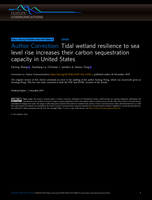 Author Correction: Tidal wetland resilience to sea level rise increases their carbon sequestration capacity in United States