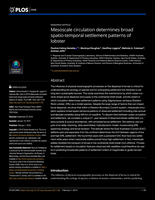 Mesoscale circulation determines broad spatio-temporal settlement patterns of lobster