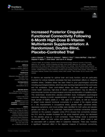 Increased Posterior Cingulate Functional Connectivity Following 6-Month High-Dose B-Vitamin Multivitamin Supplementation: A Randomized, Double-Blind, Placebo-Controlled Trial