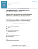 Complete mitochondrial genome sequence of Black Bengal goat (Capra hircus)