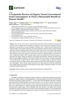 A Systematic Review of Organic Versus Conventional Food Consumption: Is There a Measurable Benefit on Human Health?
